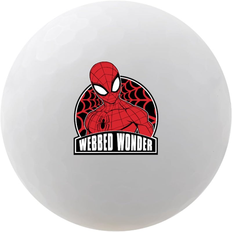Volvik Vivid Soft Marvel Golf Ball Gift Set with Ball Marker (4 Pack) - Image 3
